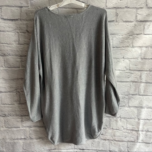 BY MICHAEL KORS GREY TUNIC SWEATER WITH ZIPPER ACCENT XL - Picture 3 of 8
